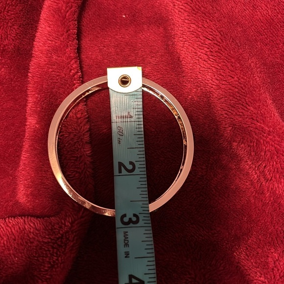 Enamel gold tone Multi set in stones embellished  hindge Bangle Bracelet - Picture 5 of 13